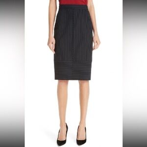 BOSS by Hugo Boss Women’s Vunca Navy Pinstriped Pencil Skirt Size 6